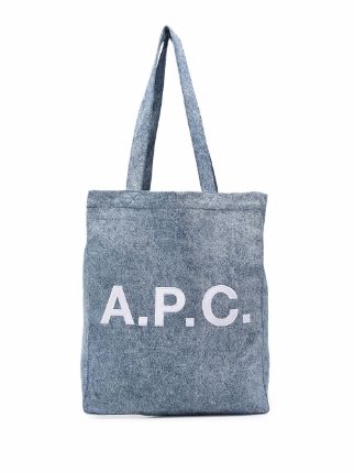 A.P.C. Logo Denim Tote Bag - Farfetch