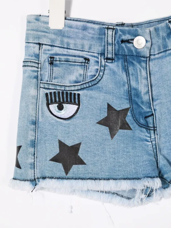 Chiara Ferragni Kids star-print Denim Shorts - Farfetch