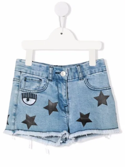 star-print denim shorts | Chiara 