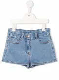 Chiara Ferragni Kids crochet-patch denim shorts - Blue
