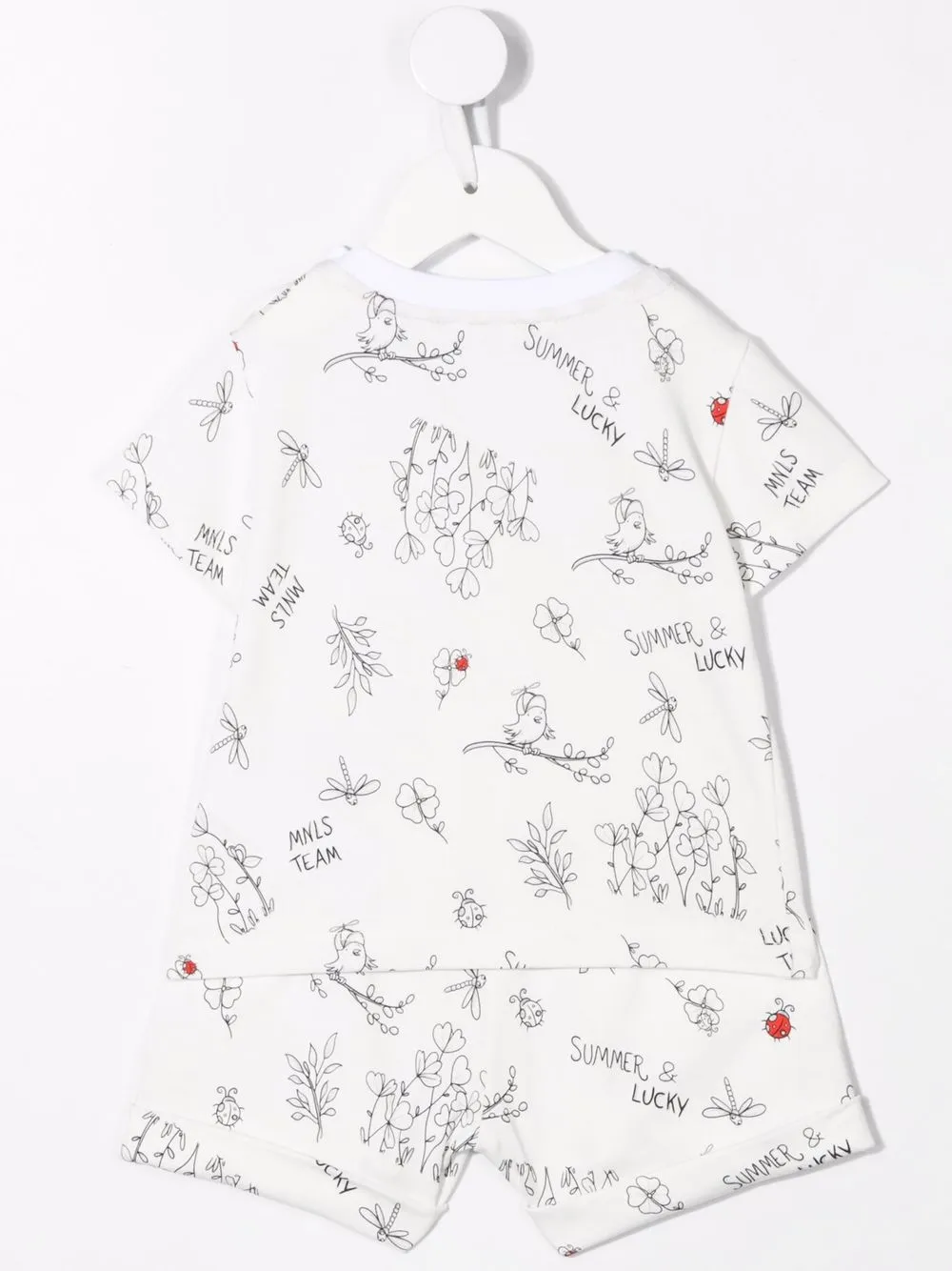 фото Monnalisa комплект из футболки и шортов с принтом