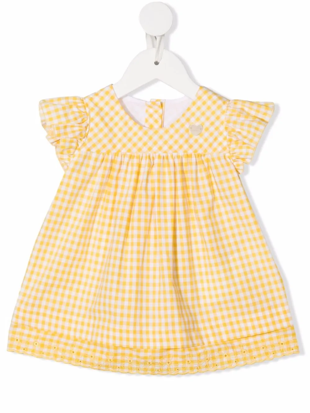 

Monnalisa blusa a cuadros gingham - Amarillo