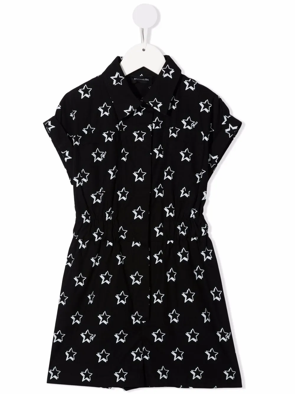 

Monnalisa jumpsuit corto con estrellas estampadas - Negro