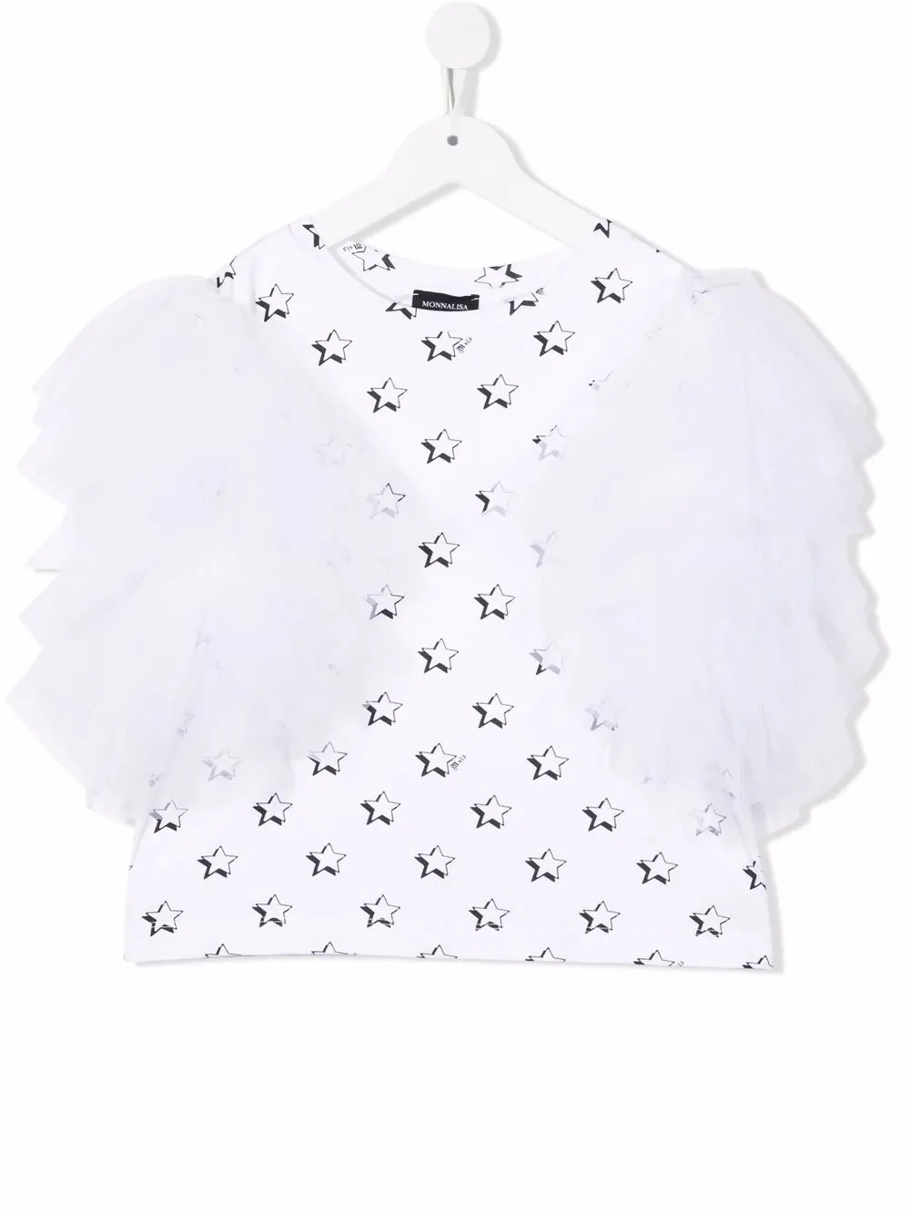 

Monnalisa playera con estampado de estrellas - Blanco