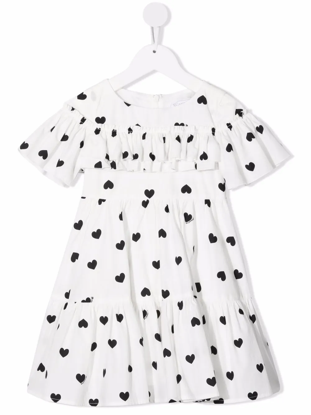 

Monnalisa vestido con corazones estampados - Blanco
