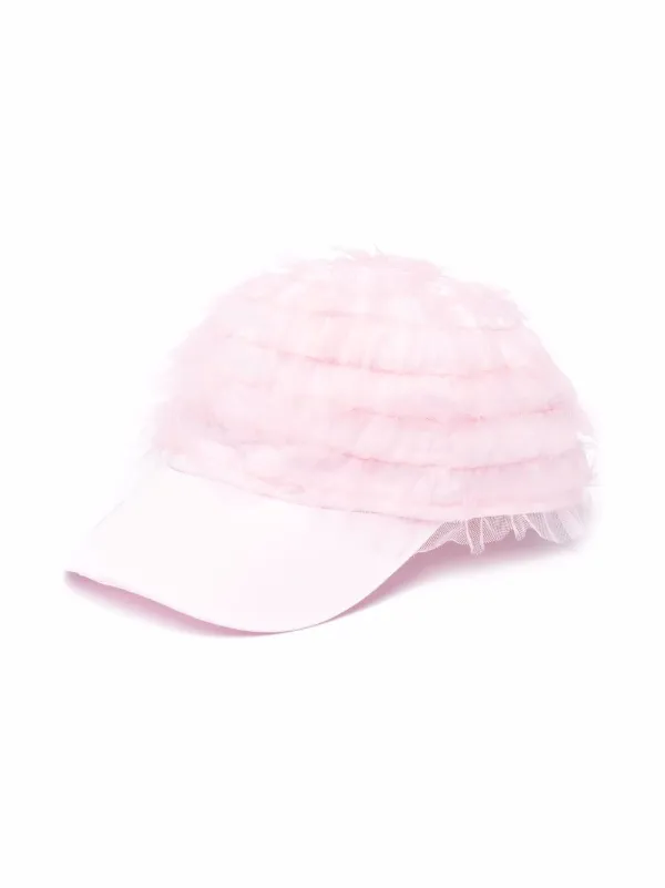 ruffled baseball cap