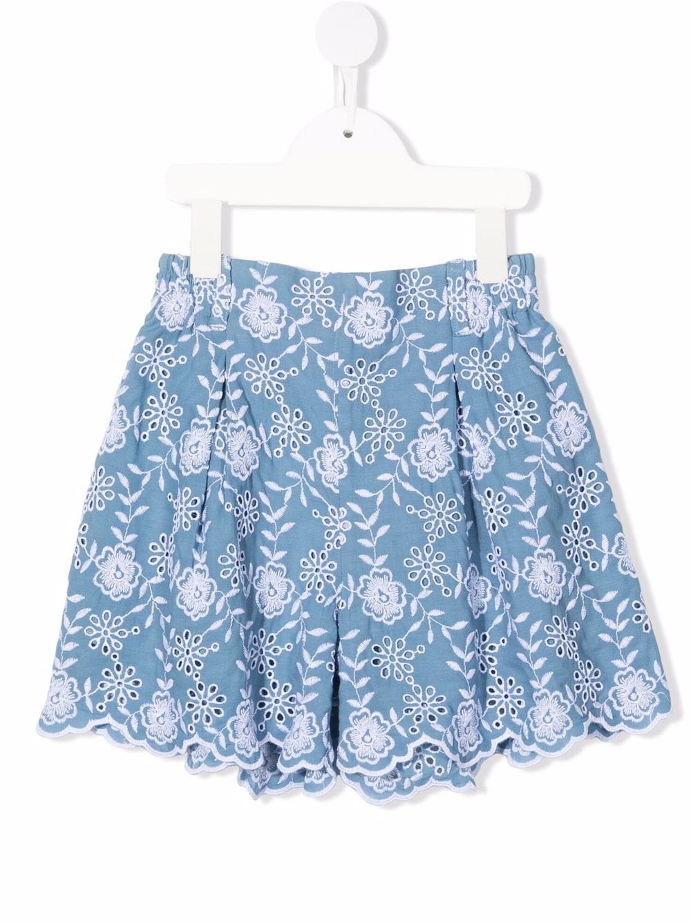 

Monnalisa shorts ajustados bordados - Azul