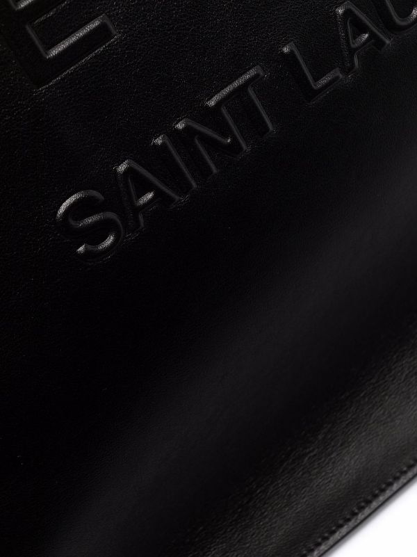Saint Laurent Rive Gauche Black Leather Large Tote-Work/ Travel