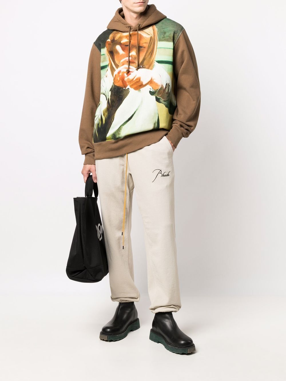 Shop Undercover Photograph-print Hoodie In 褐色