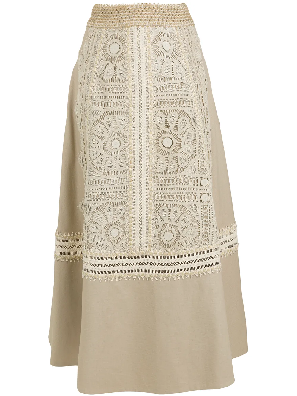 

Martha Medeiros Marcia embroidered skirt - Neutrals