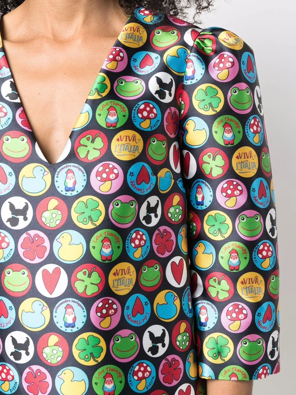 фото Alessandro enriquez платье-трапеция с принтом