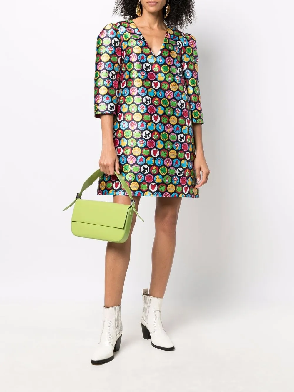 фото Alessandro enriquez платье-трапеция с принтом