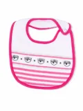 Chiara Ferragni Kids stripe print bib - White