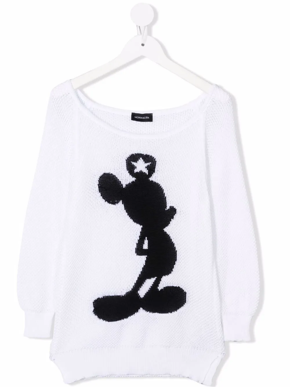 

Monnalisa Mickey knit jumper - White