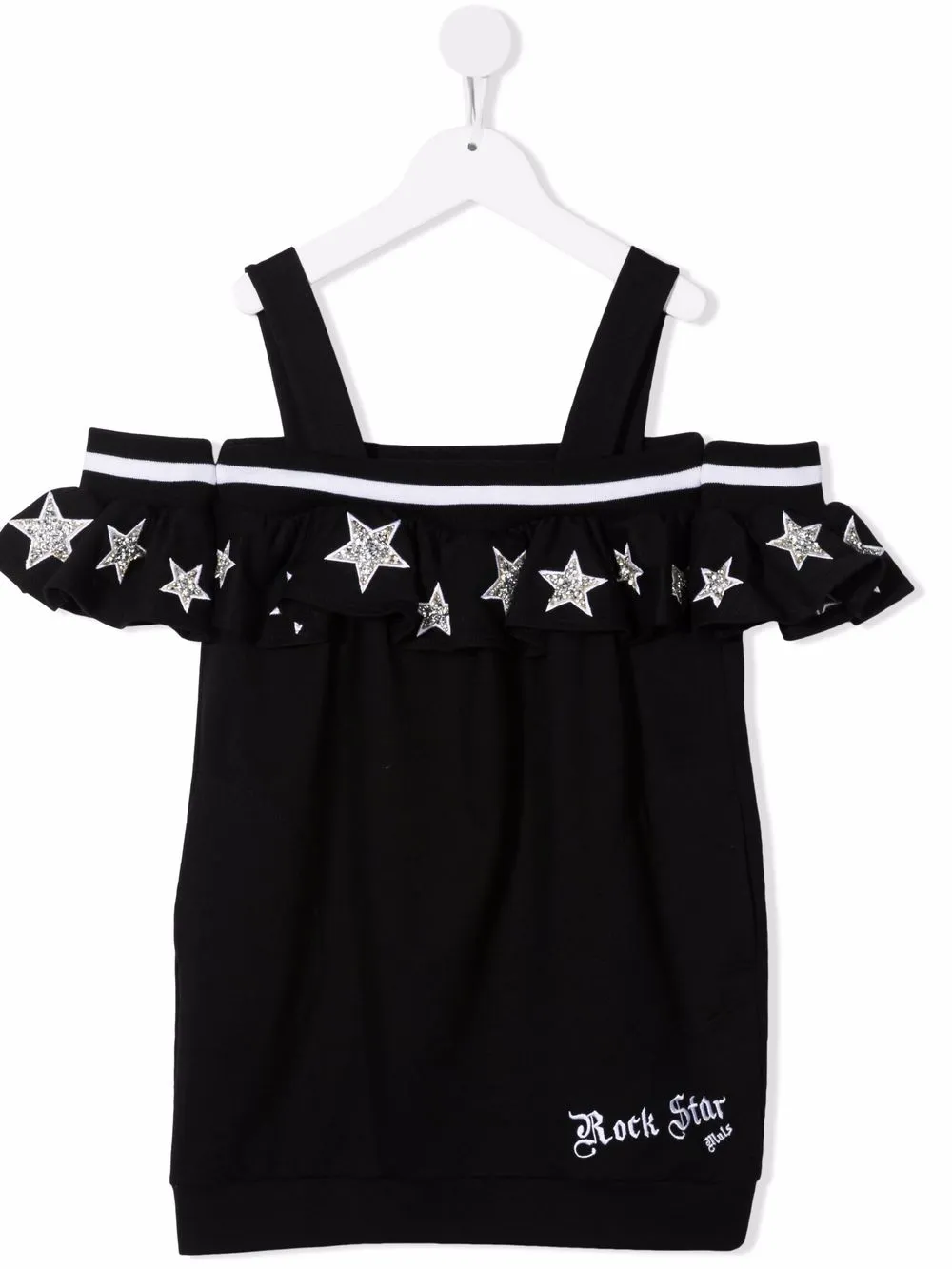 

Monnalisa Rock Star off-shoulder dress - Black