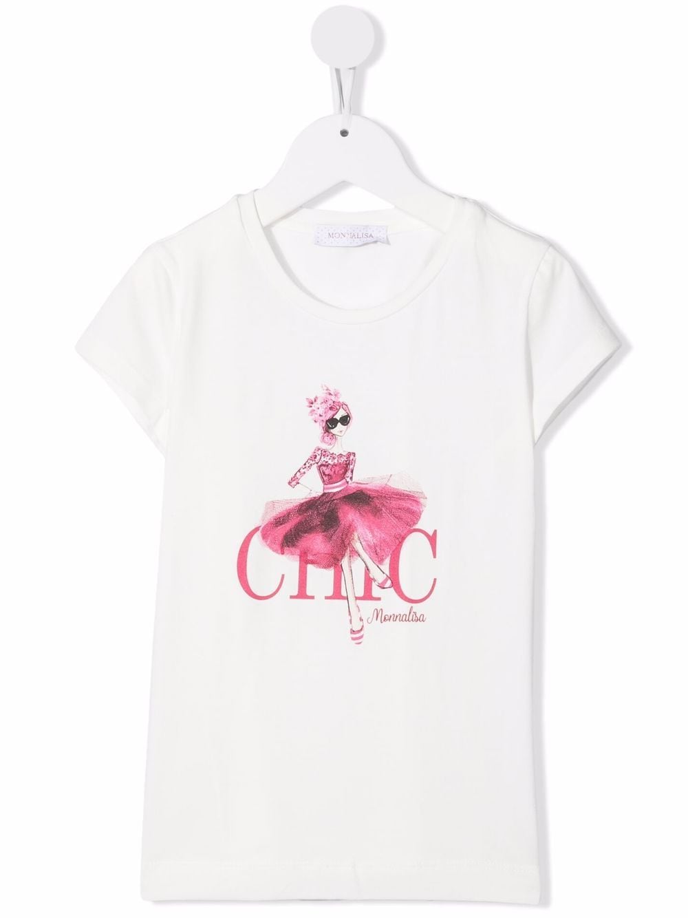 

Monnalisa playera con estampado Hippie Chic - Blanco