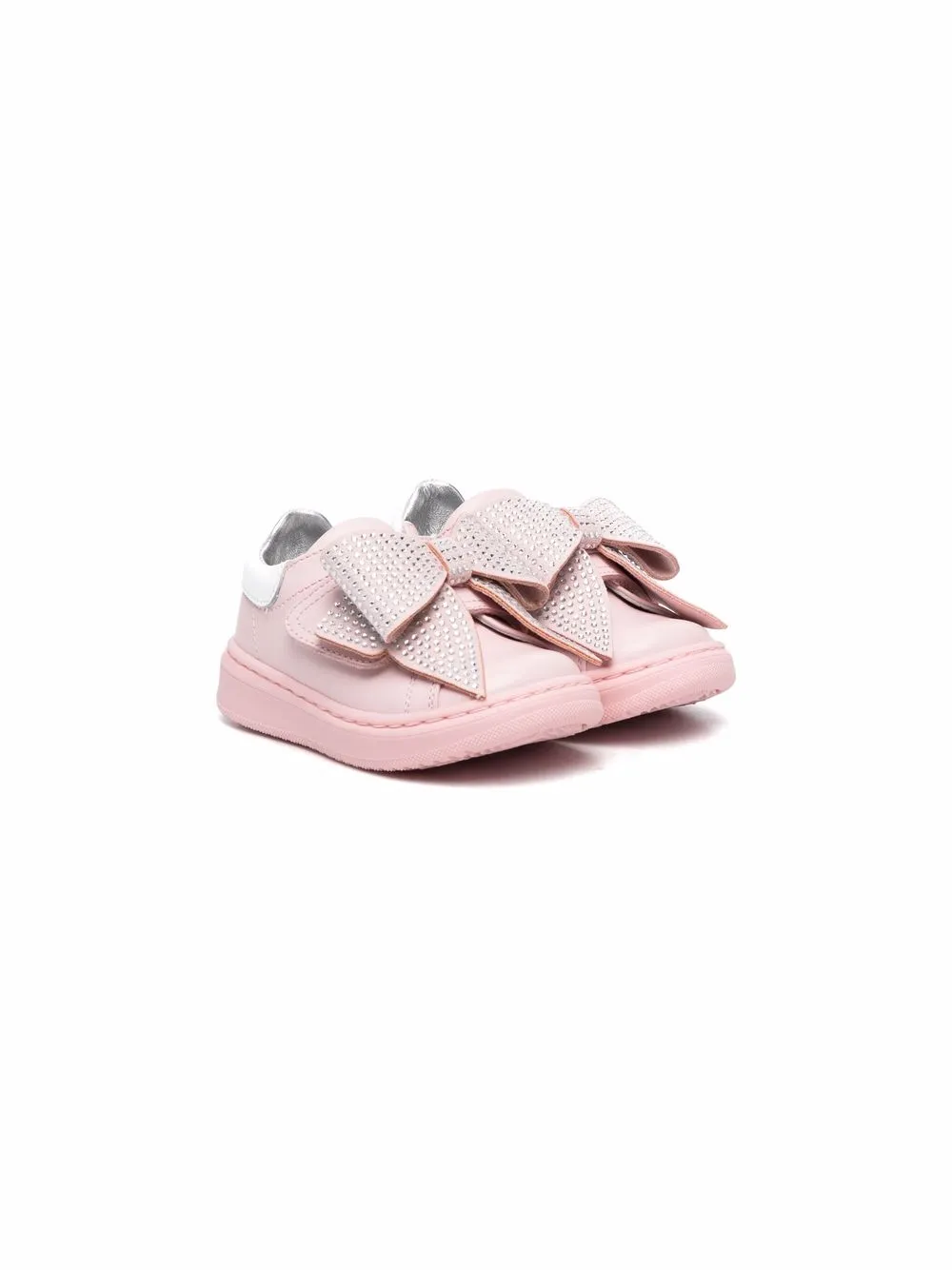 

Monnalisa bow-detail leather sneakers - Pink