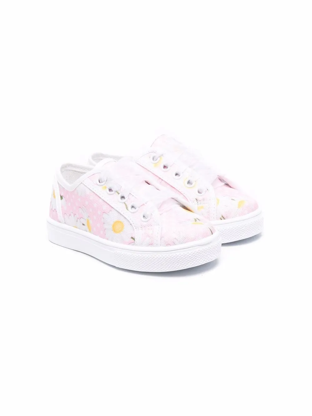 

Monnalisa tenis bajos con motivo floral - Rosado