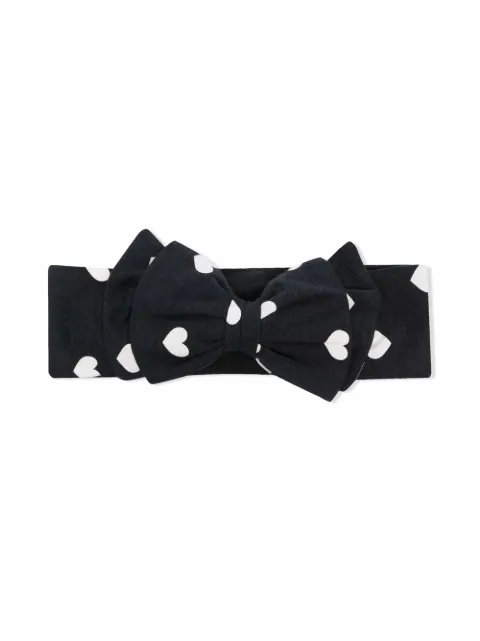 Monnalisa bow-detail heart-print headband 