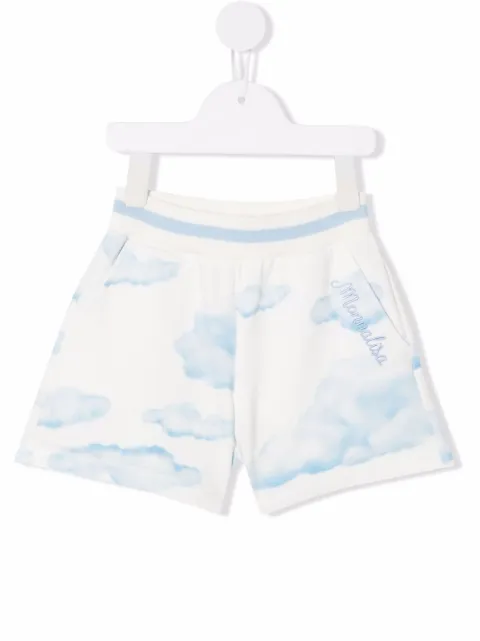 Monnalisa cloud-print cotton shorts 