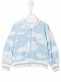 Monnalisa cartoon embroidery bomber jacket - Blue