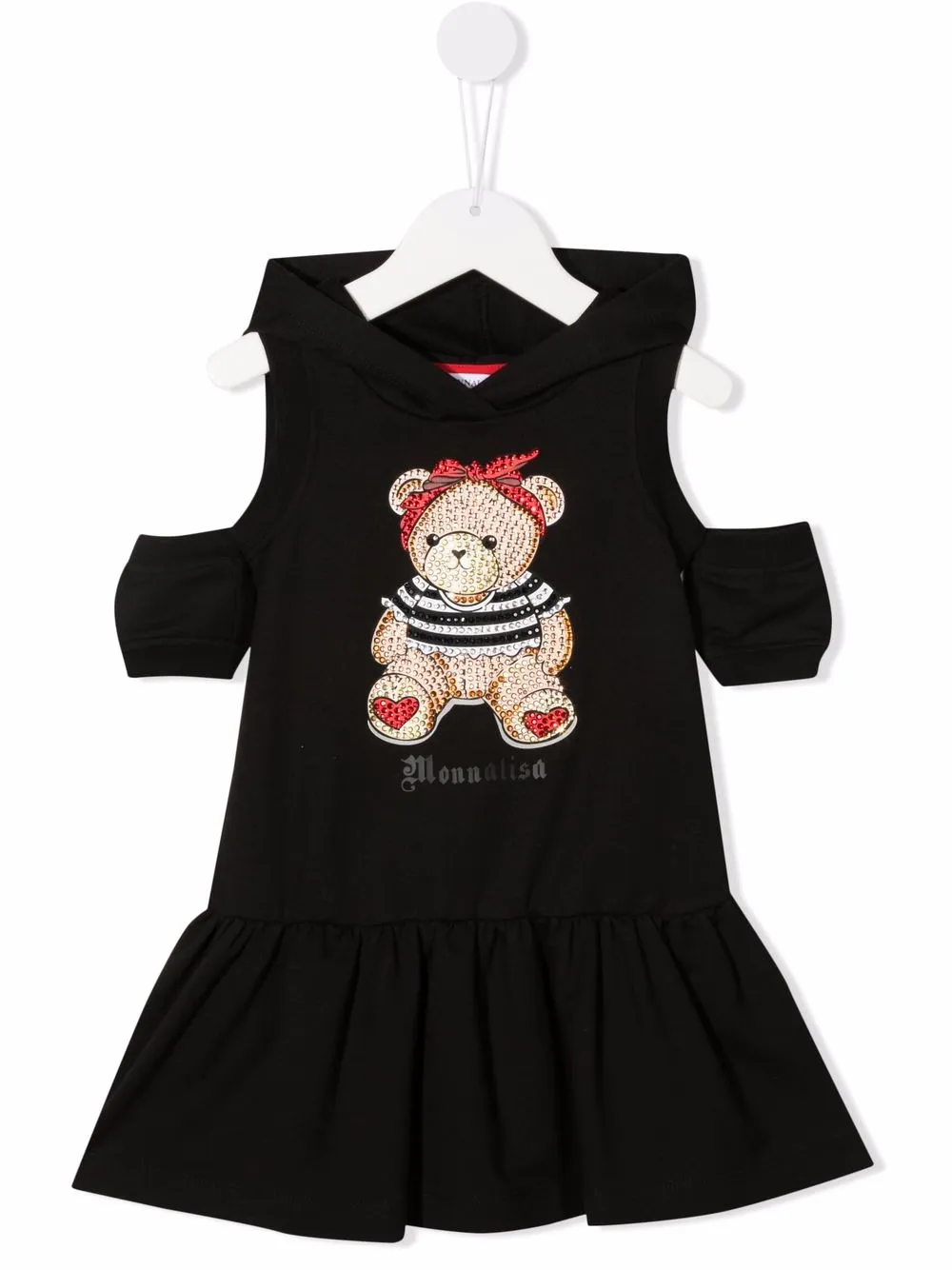 

Monnalisa vestido con detalle de oso - Negro