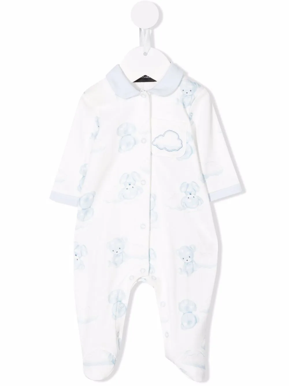 

Monnalisa all-over teddy print pajama - White