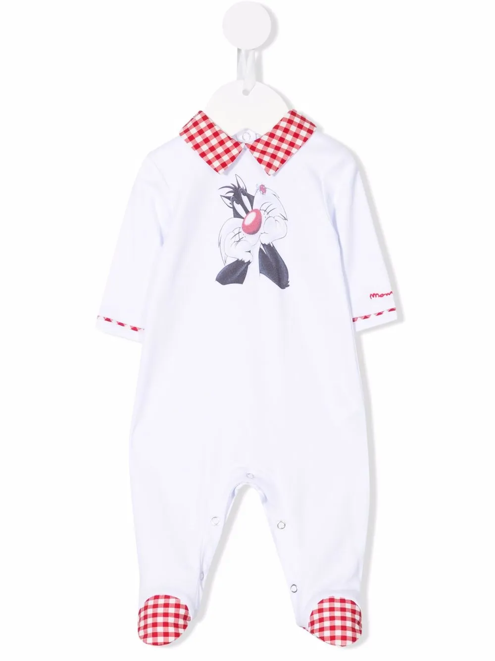 

Monnalisa gingham-check print pajama - White