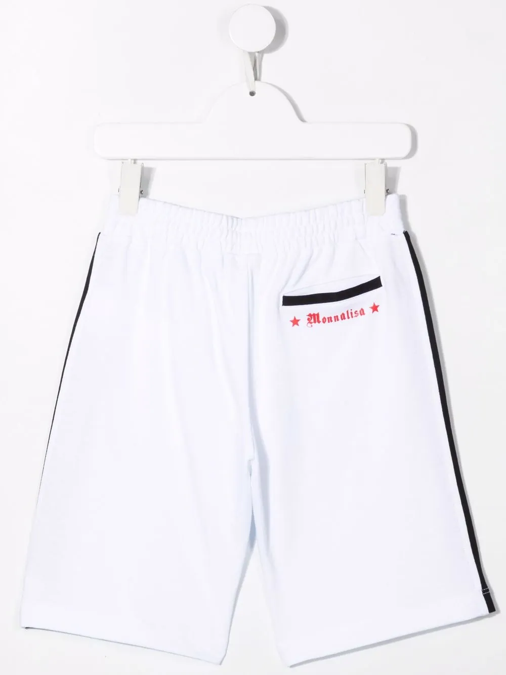 Monnalisa Trainingsshorts met zijstreep - Wit