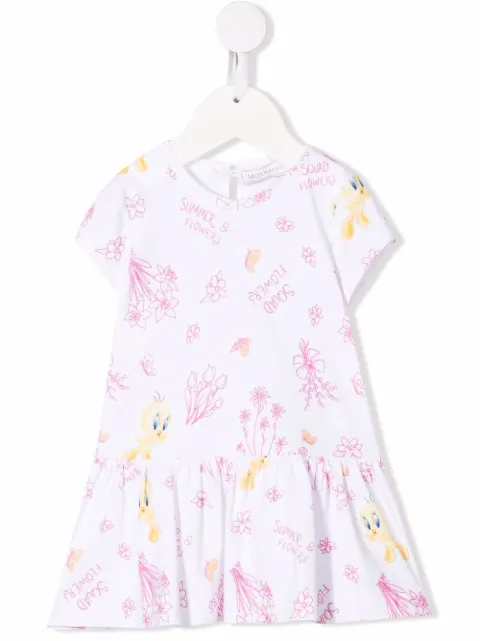 Monnalisa graphic-print short-sleeve T-shirt dress 