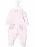 Monnalisa teddy bear-print long-sleeve cotton pyjamas - Pink