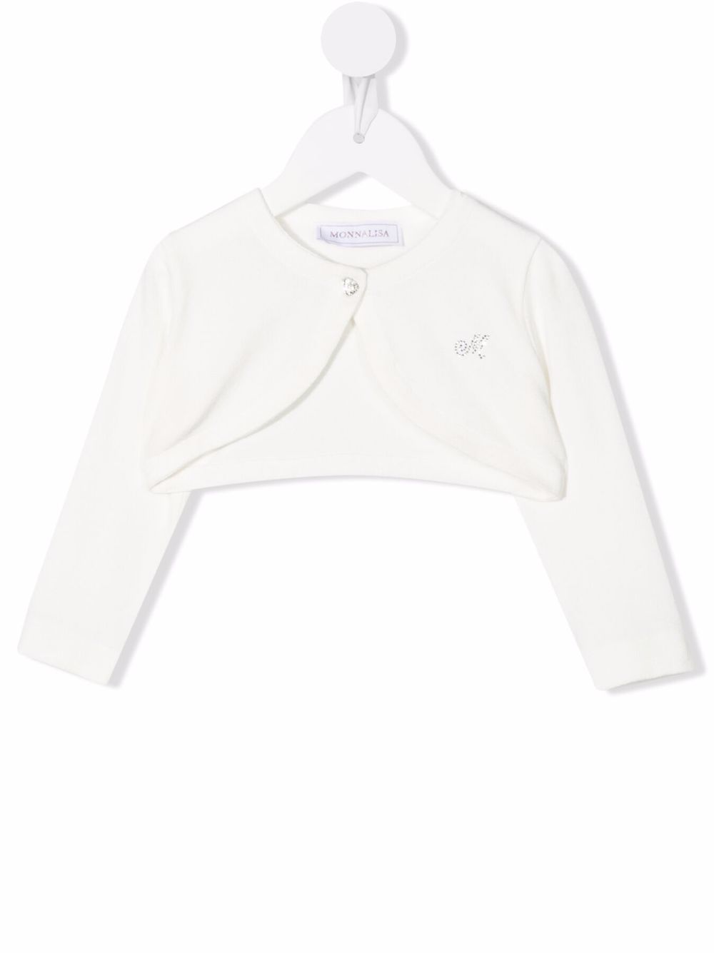 

Monnalisa embellished-logo cardigan - White