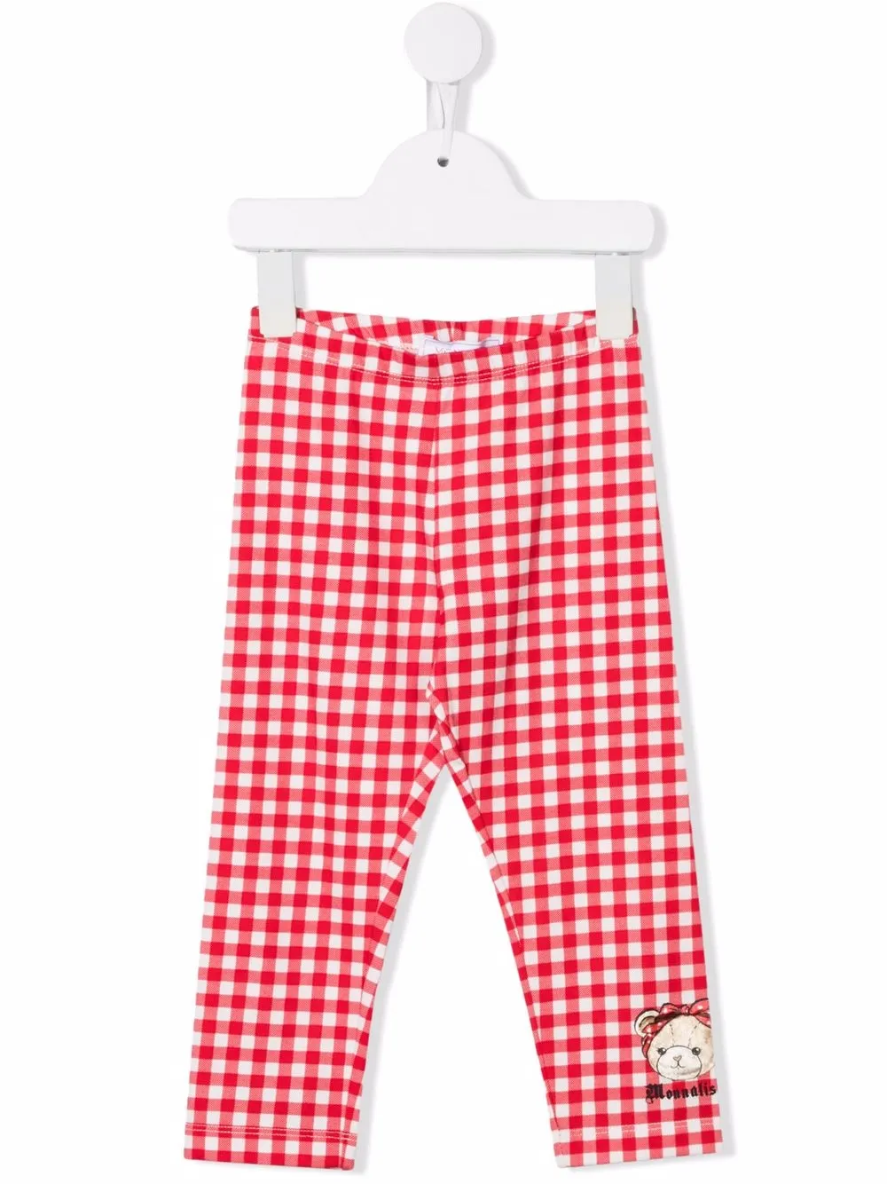 

Monnalisa leggins con motivo de cuadros gingham - Rojo