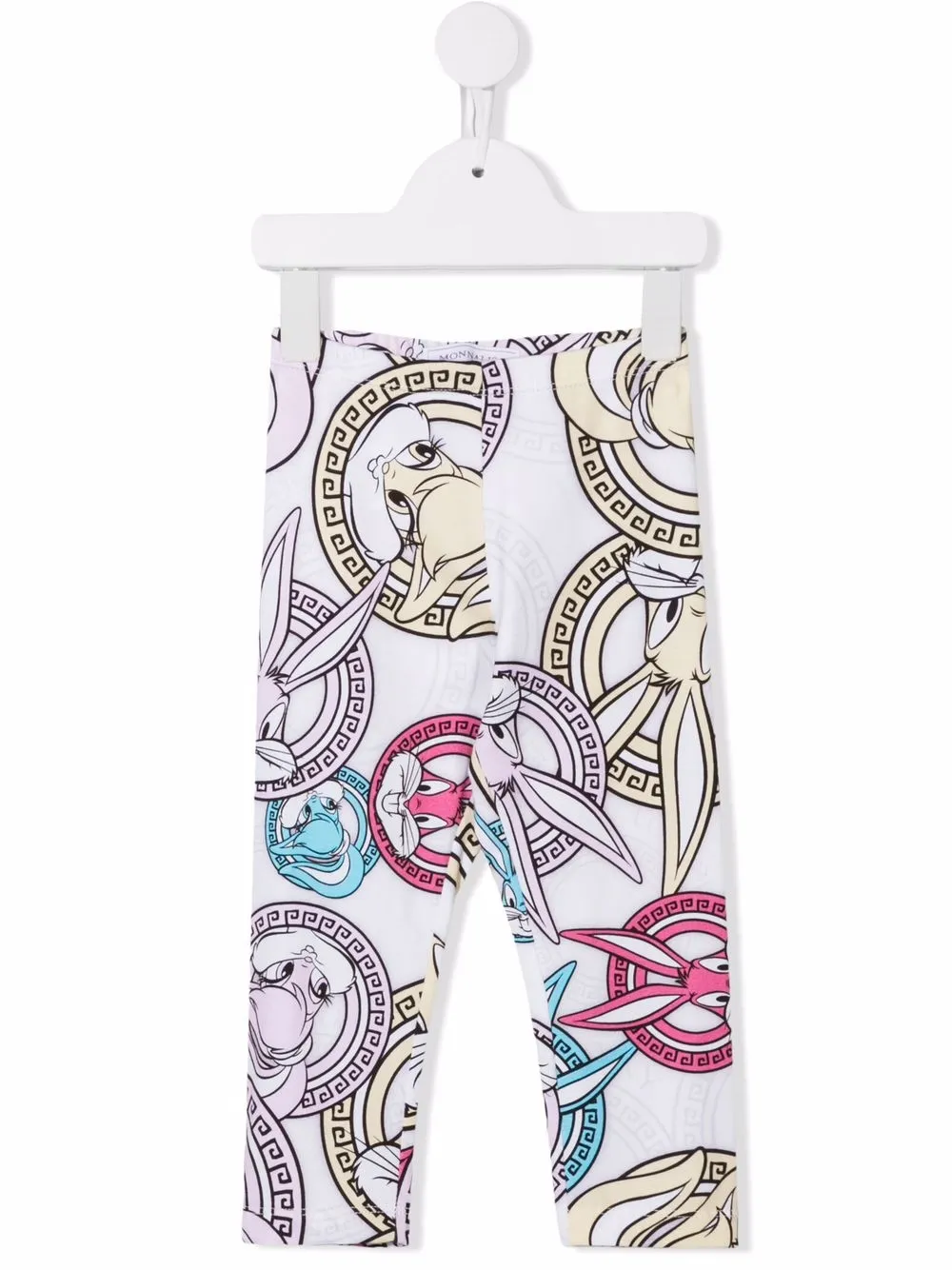 

Monnalisa leggins con estampado de Bugs Bunny - Blanco