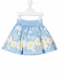 Monnalisa daisy print skirt - Blue