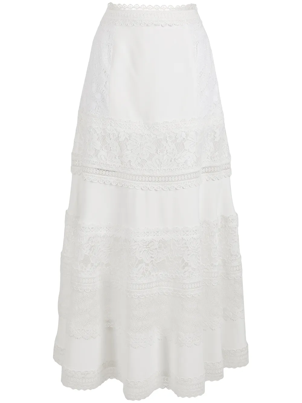 

Martha Medeiros Marina lace midi skirt - Blanco