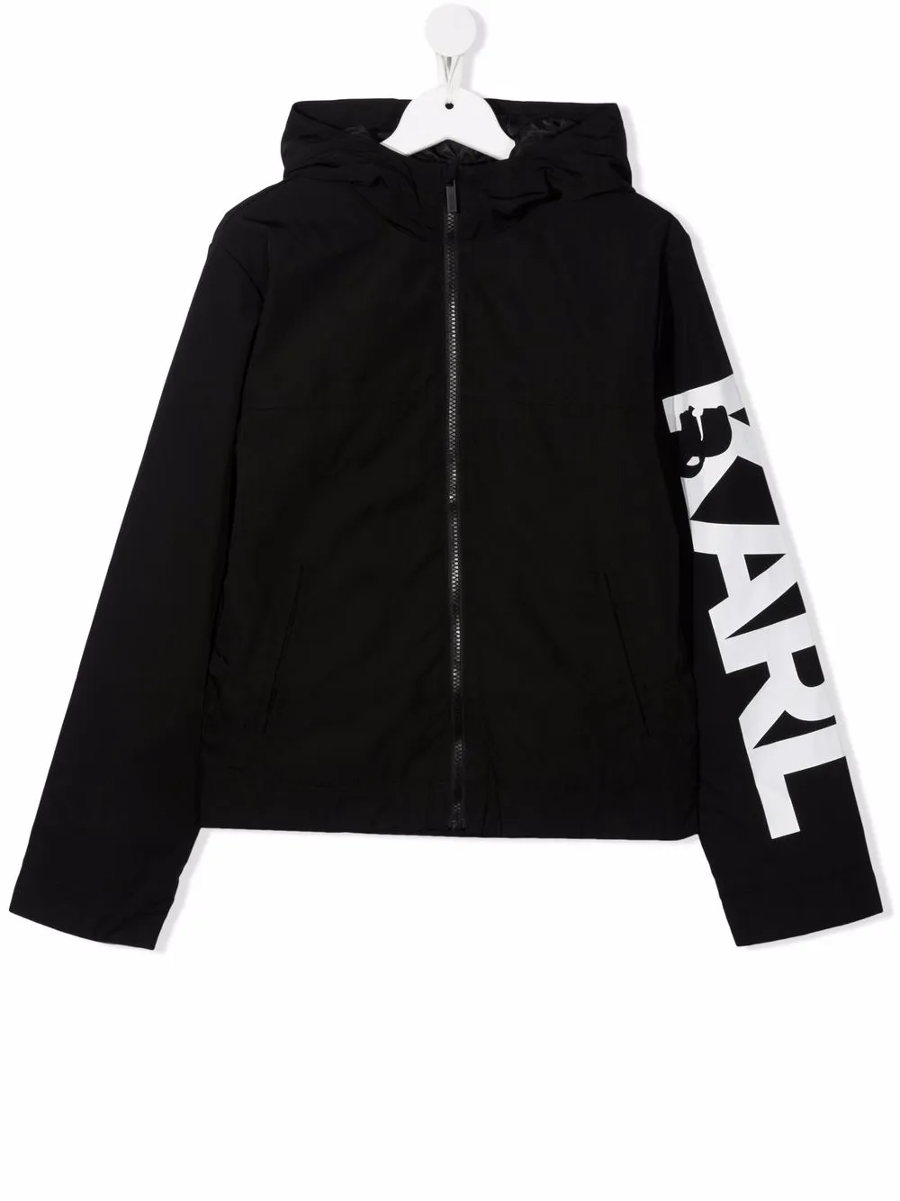 Karl Lagerfeld Kids куртка с капюшоном и логотипом 12047₽