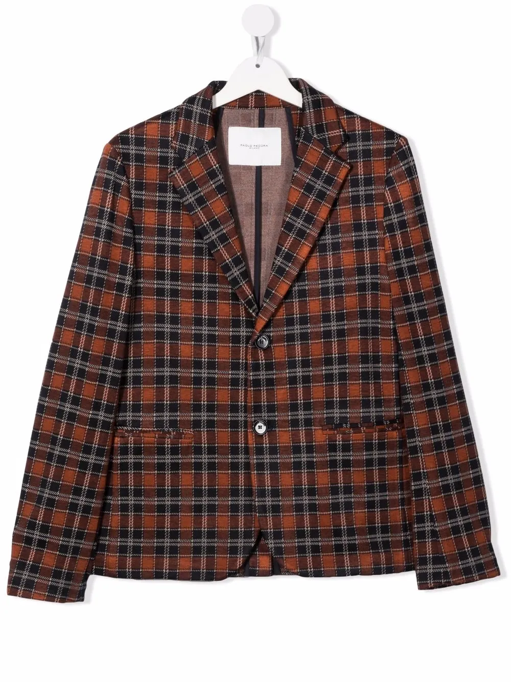 

Paolo Pecora Kids TEEN checked single breasted blazer - Marrón