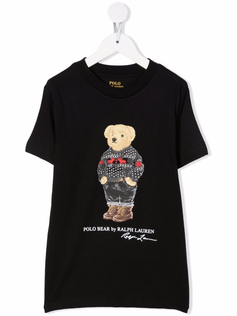 фото Ralph lauren kids футболка с принтом polo bear