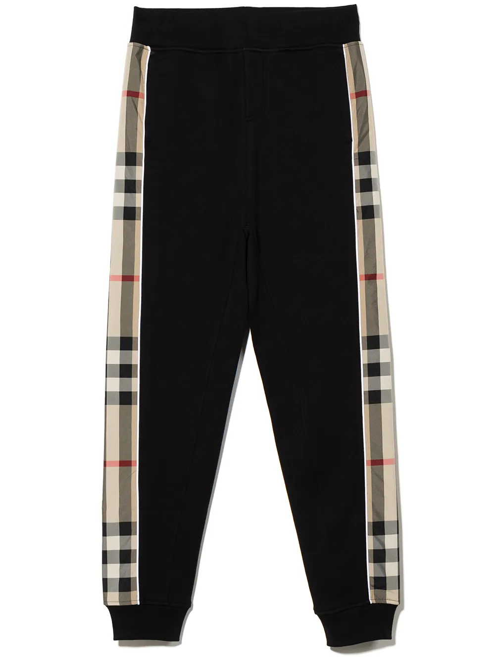 

Burberry Kids pants con paneles a cuadros - Negro