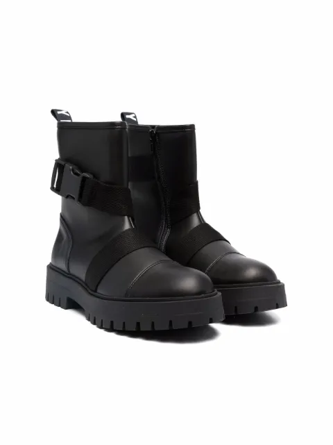 Dkny Kids TEEN ridged leather boots