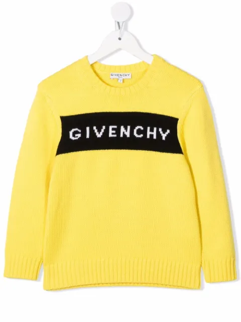 Givenchy Kids intarsia-logo crewneck sweater