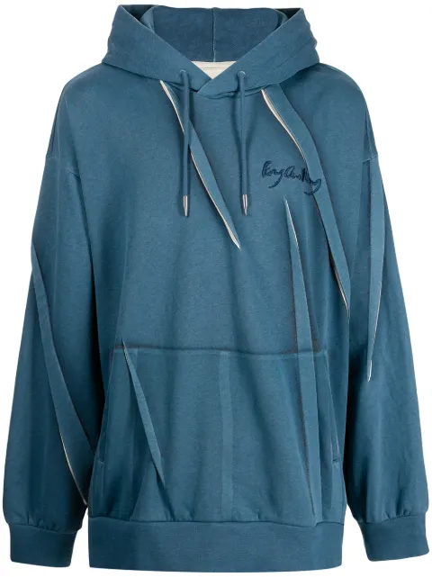 Feng Chen Wang hoodie con pliegues