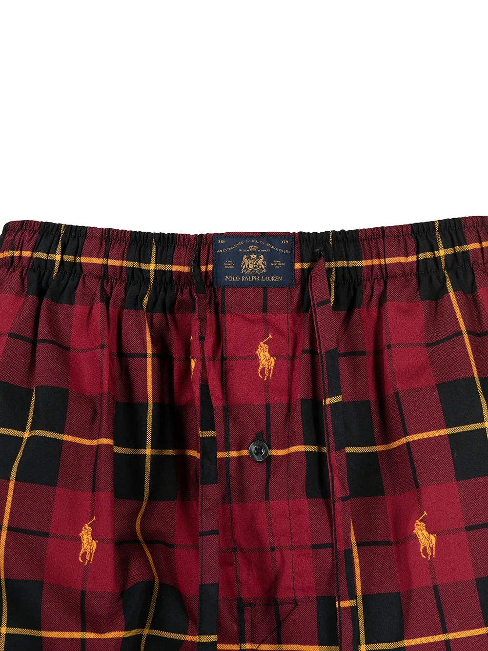 Polo Ralph Lauren Pyjama met tartan ruit Zwart