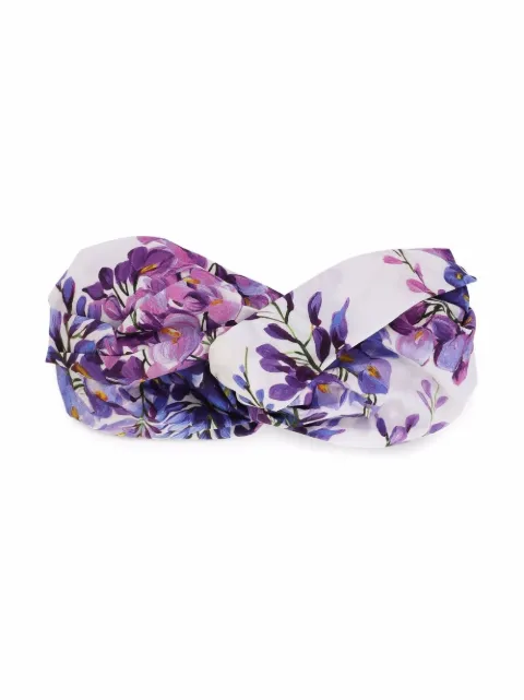 Dolce & Gabbana Kids Scrunchie com estampa de glicínia