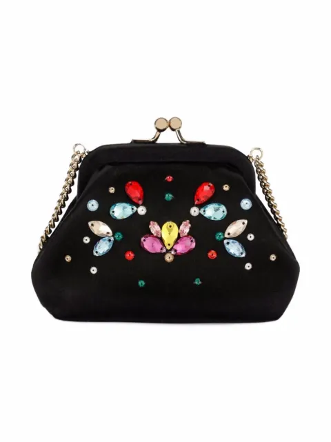 Dolce & Gabbana Kids crystal-embellished satin shoulder bag