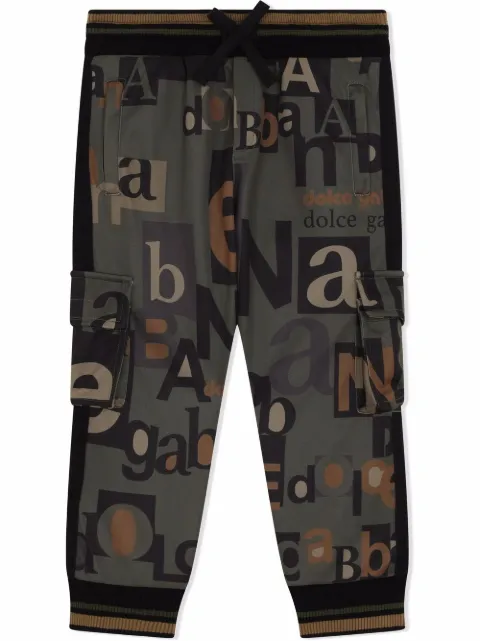 Dolce & Gabbana Kids pantalones cargo con logo estampado