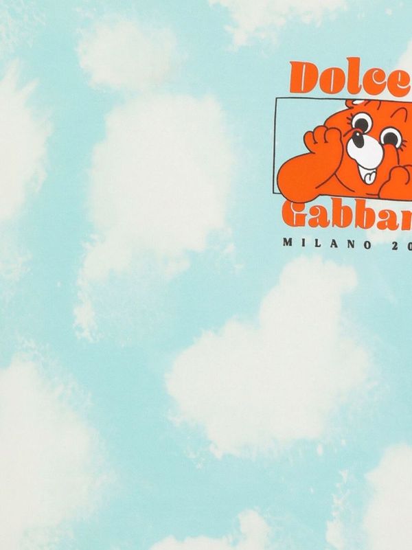 Dolce & Gabbana Kids cloud-graphic Bear Logo T-shirt - Farfetch