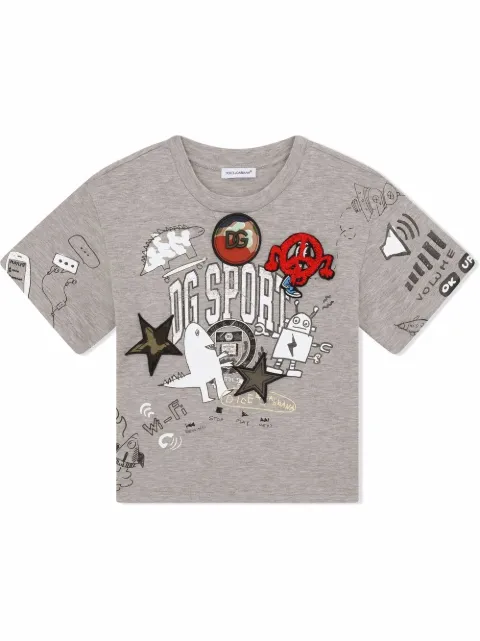 Dolce & Gabbana Kids DG Sport patch-detail T-shirt