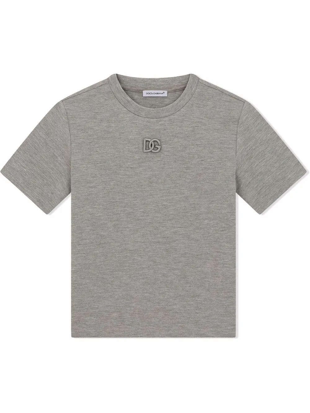 

Dolce & Gabbana Kids playera con logo bordado - Gris